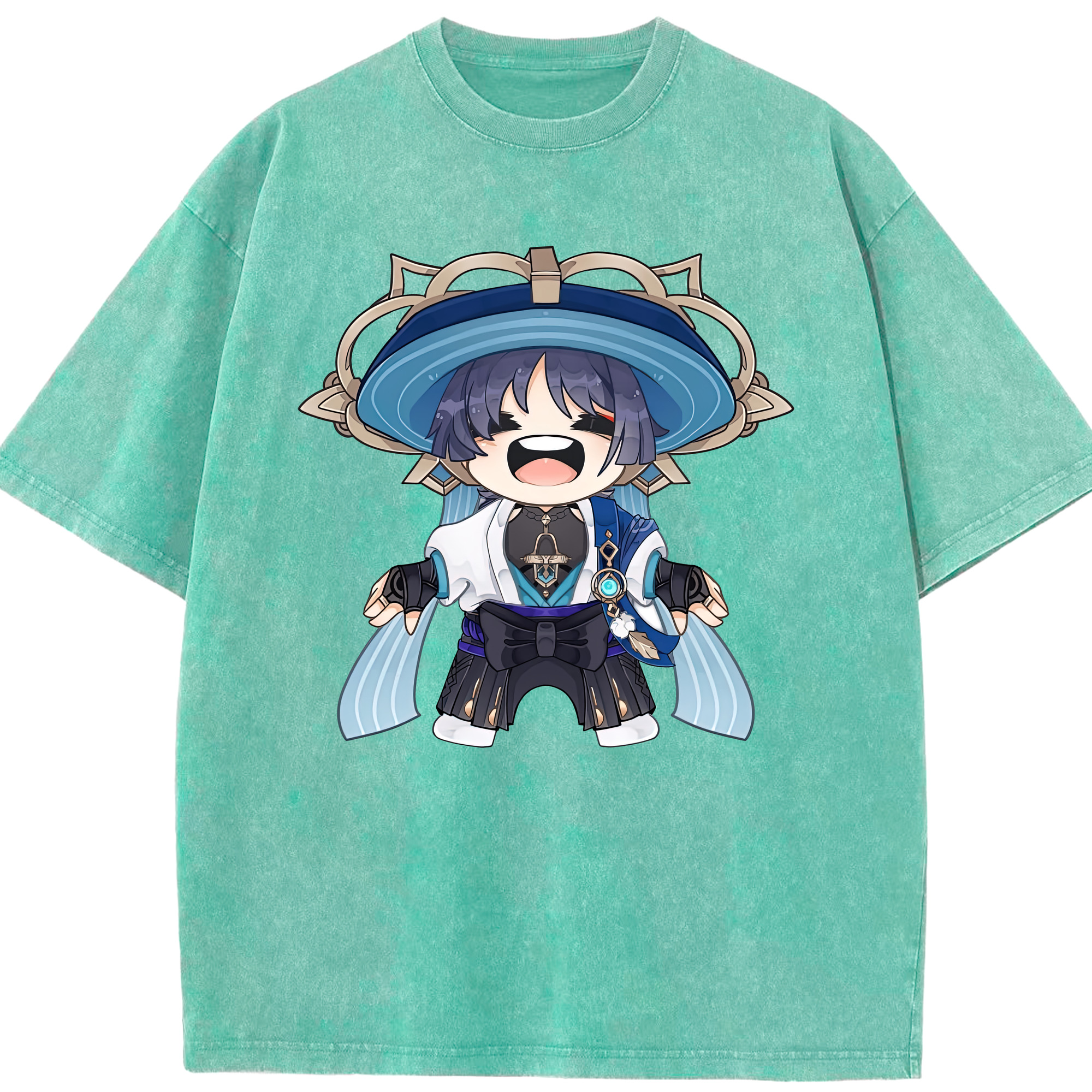 げんし神 さんペい genshin Sanpei 綿100% ヴィンテージ風 半袖Tシャツ（フロントプリント）